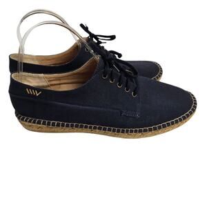 Viscata Handmade In Spain Mens Pol Canvas Lace Up Espadrilles Blue EU 42 US 9